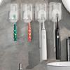 Efficient Drainage Toothbrush Storage Rack Non-punching Wall-mounted Toothbrush Holder Space Saving Easy-install