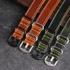 MERJUST Handmade Vintage 20mm 22mm Brown Green G10 Genuine Leather NATO Watchband  For Amry Pilot Watch Strap Wristband Bracelet