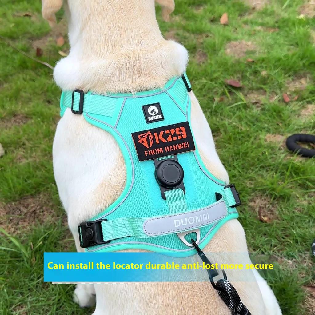 Anti-Pull Dog Harness for Large Dogs Labrador Golden Retriever Reflective No Pull Pet Vest GPS Tracker Compatible