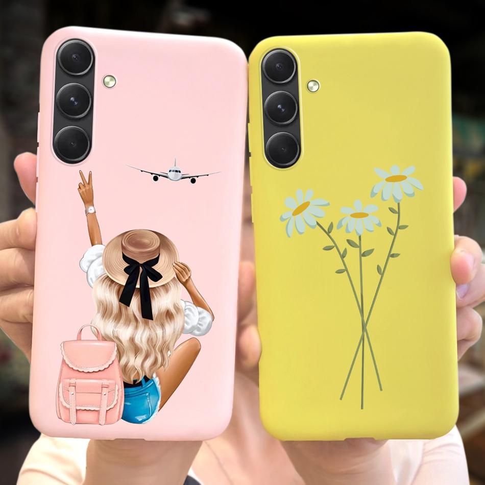 For Samsung Galaxy A55 Phone Case Samsung A55 5G SM-A556B Fashion Moon Pattern Soft Silicon Back Cover