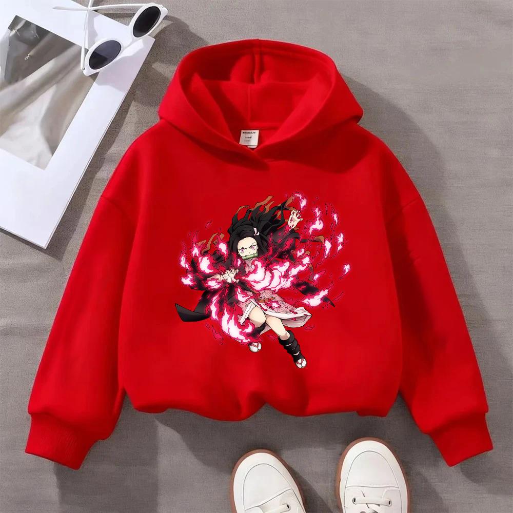 

Demon Slayer Anime Character Printed Kids Hoodie with Cool Design for Boys Girls Fashion Casual Sweatshirt 140