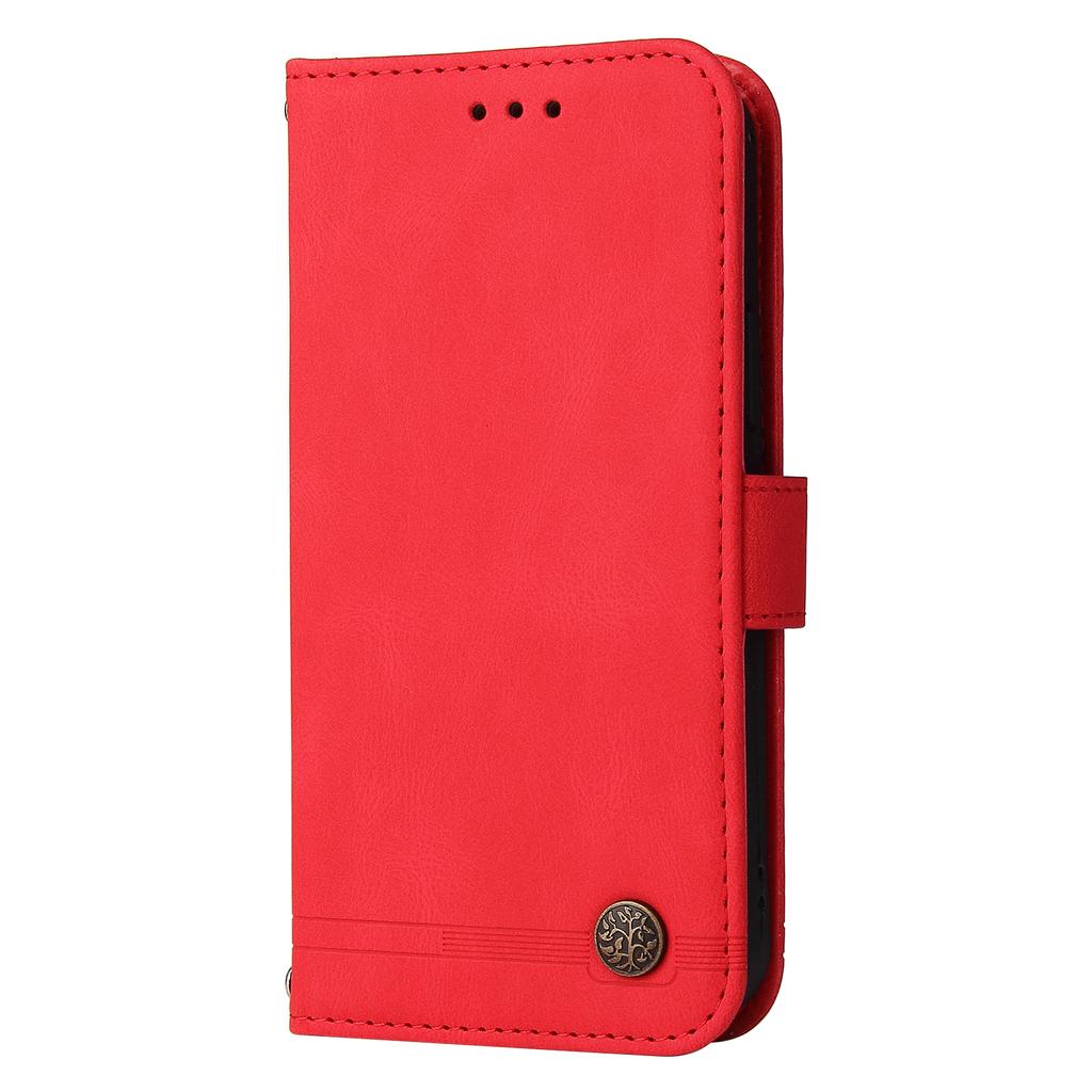 For iPhone 16e Leather Wallet Cases Skin Touch Phone Cover Stand with Strap