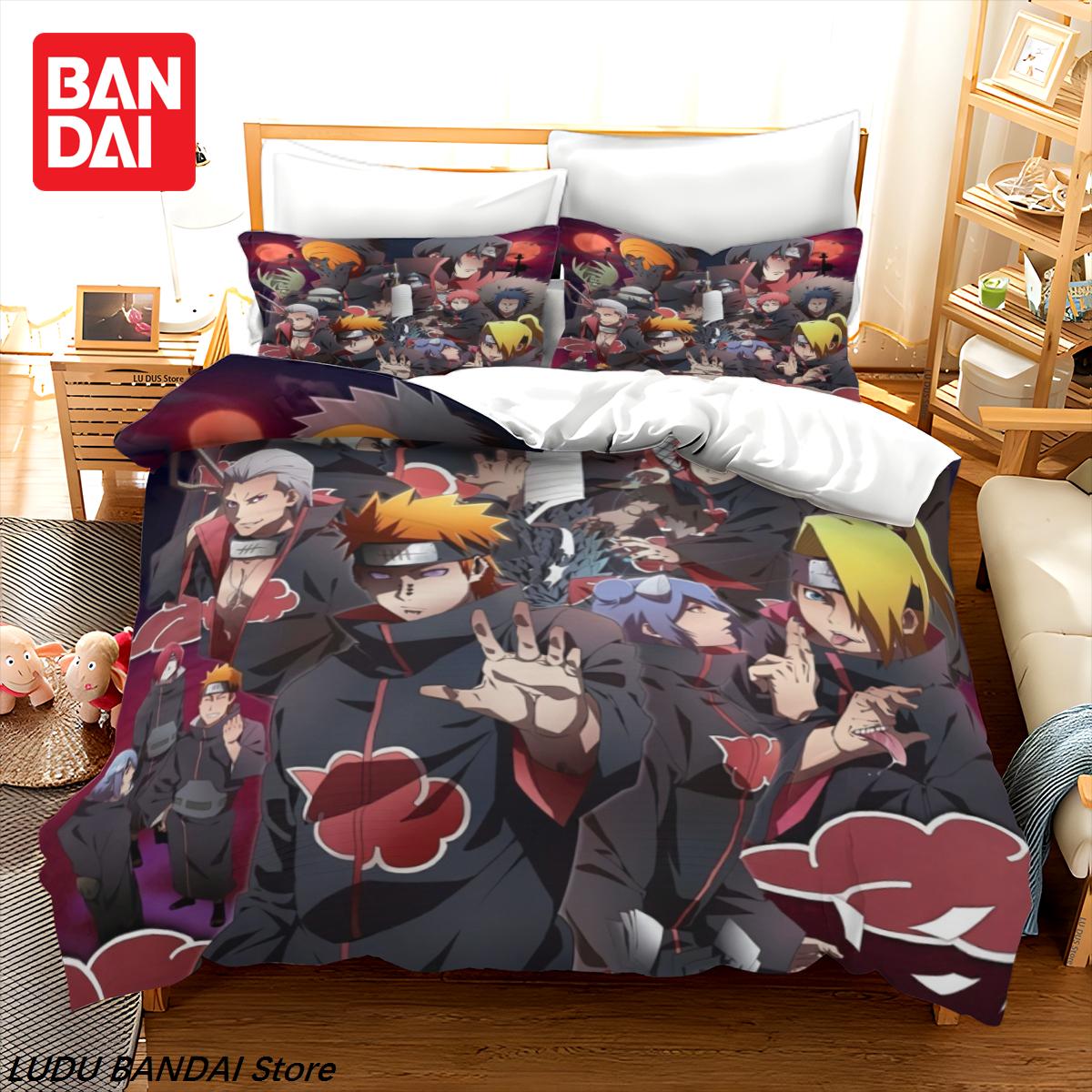 

Naruto Anime Bedding Set, 3D Digital Printed Duvet Cover with Pillowcase, Quilt Cover, Queen King Size Bed Linen, Home Bedroom D 135x200cm