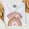 Happy First Day of School Tee, Cute Back To School Teacher Shirt, Boho Rainbow Welcome Back Classroom Gift Idea, Cute Gift for Women