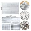 1Pc 50x70cm White Black Plaid Striped Cotton Tea Towel Kitchen Table Napkin Cleaning Cloth New Year Party Gift