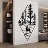 Nordic Style Ins Deer Door Stickers Home Decor Removable Hallway Stair Decoration Vinyl Mural Decals