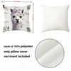 Cute Alpaca Purple Floral Print Throw Pillow Covers Pattern Cushion Cover Suitable For Sofa Bedroom Car Pillow Cover