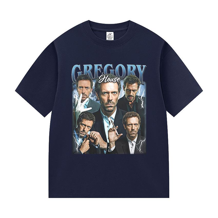 Dr Gregory House MD Funny Graphic T Shirt Unisexs Vintage Fashion Cotton Short Sleeve Tshirts Classic Fans Gift Clothing Tshirt