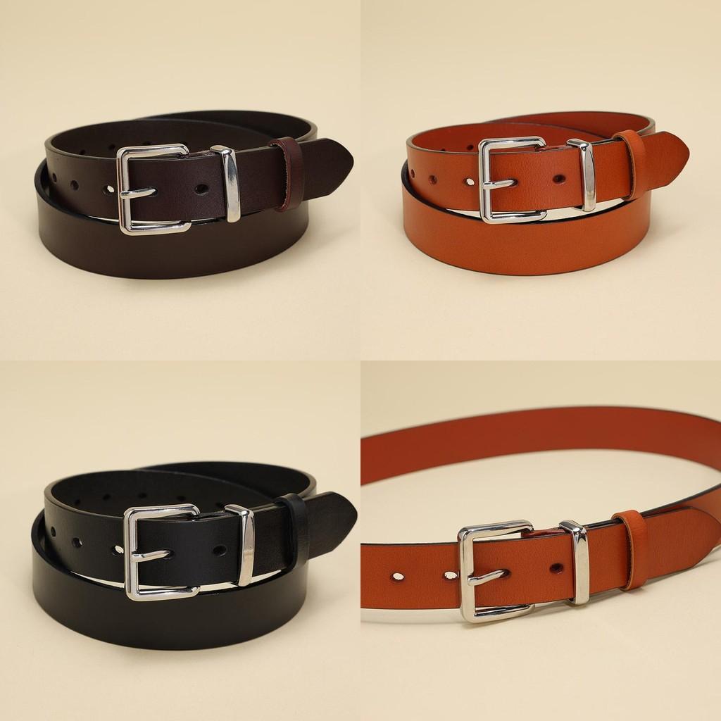 Classic Cowhide Leather Belt Stylish Durable Women Business Casual Accessory