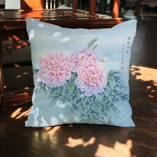 9 Designs Chinese Royal Style Poeny Flowers Cushion For Home Decoration East Asia Elegant Floral Sofa Pillow Case Cushion Covers
