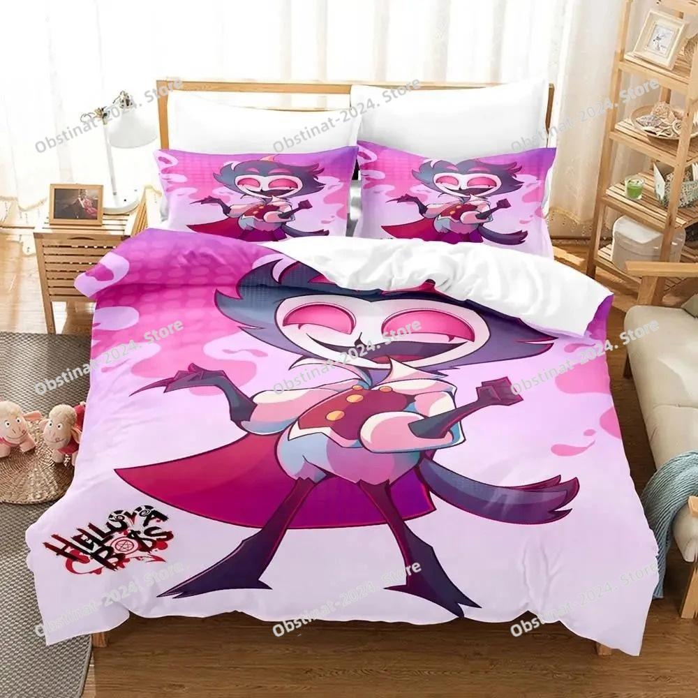 Anime Stolas Helluva Hazbin Hotels Boss Bettwäsche Set Jungen Mädchen Twin Queen-Size Bettbezug Kissenbezug Bett Kinder Erwachsene