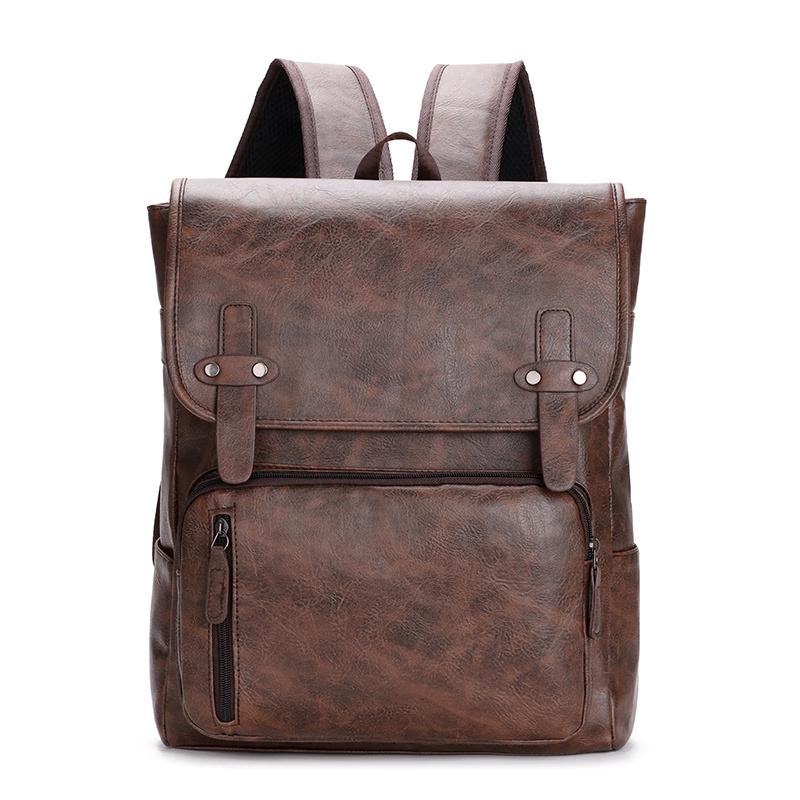 Walnut Heim Men's Vintage Soft Leather Backpack