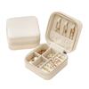 Portable Design Portable Jewelry Box Button Leather Leather Storage Box  Earrings Storage
