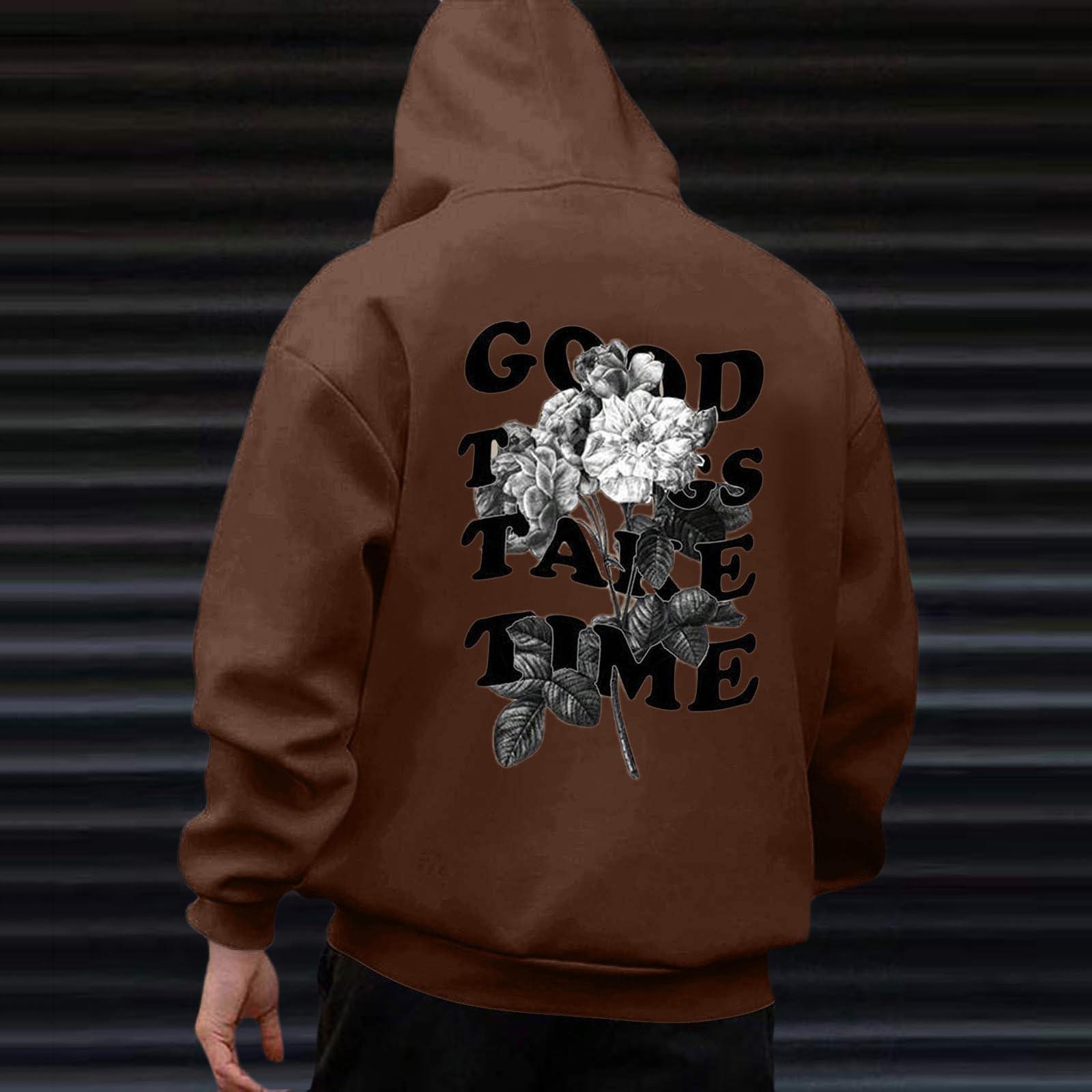 

Спортивный костюм с капюшоном, унисекс, одежда для бега, пуловер с длинными рукавами, толстовка с капюшоном XL кофейный