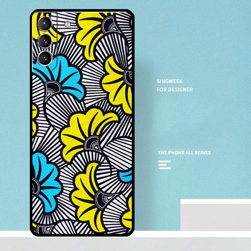 African Wax Fabric Case For Samsung Galaxy S24 Ultra S21 S22 S23 Plus Note 10 Note 20 S8 S9 S10 S20 FE Coque