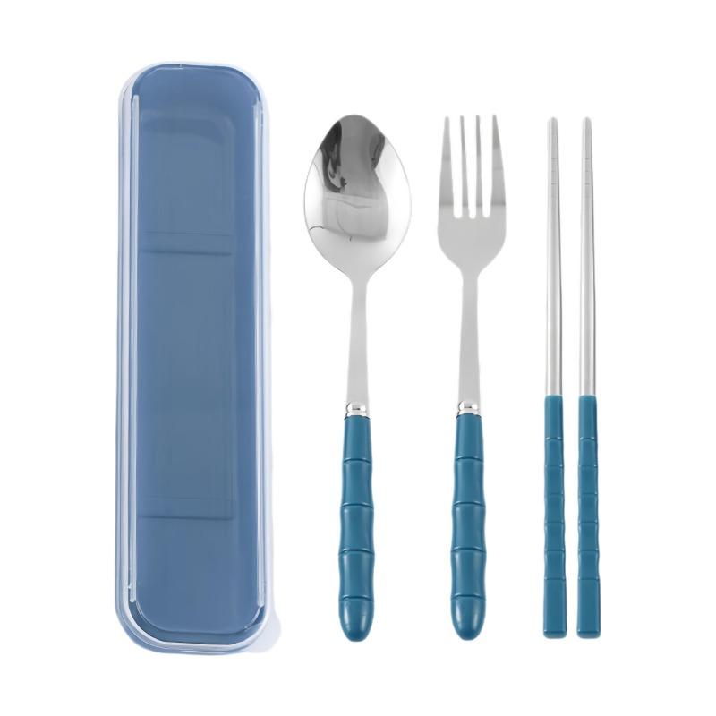 Tableware Chopsticks and Spoons Set Portable Stainless Steel Fork for Office Workers Food-grade Single Student