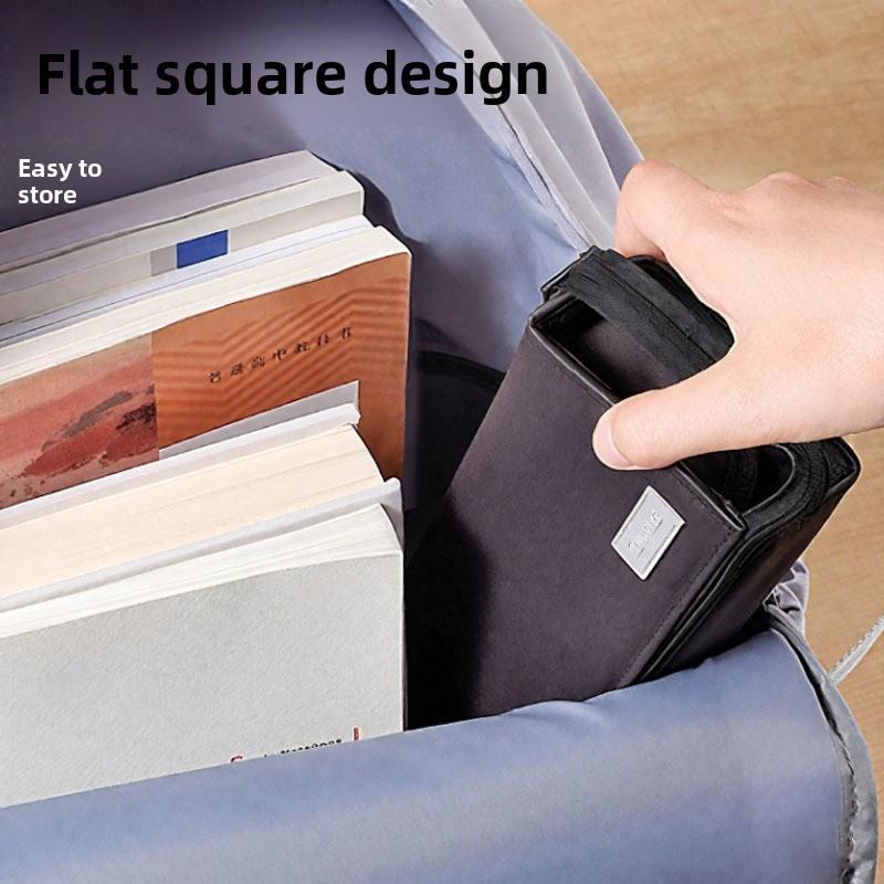 Canvas Large Capacity Pencil Case With Wide Opening For Students And Office Use