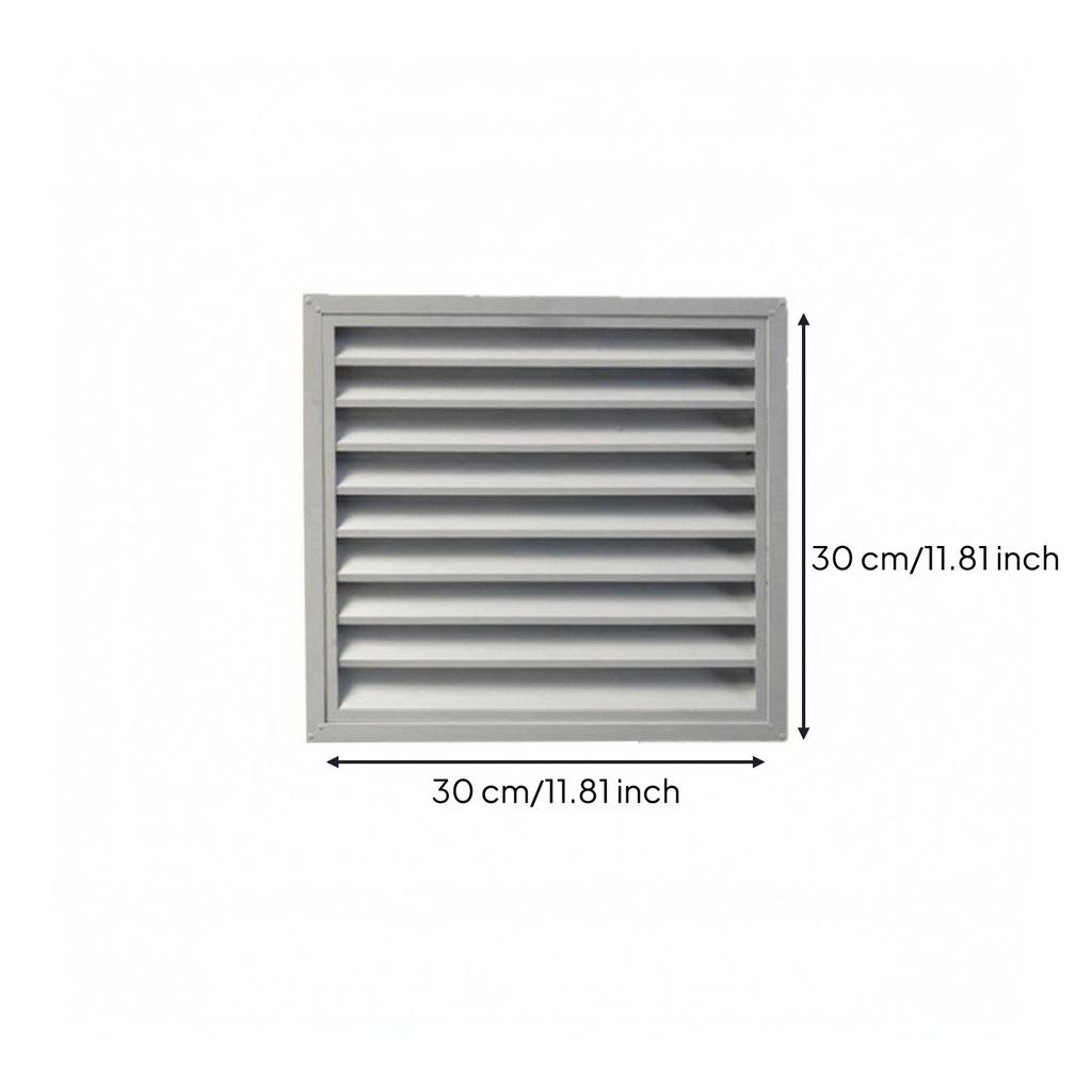 Low-Profile Aluminum Vent Cover | Wall Ventilation Grille, Louvered Vent, for