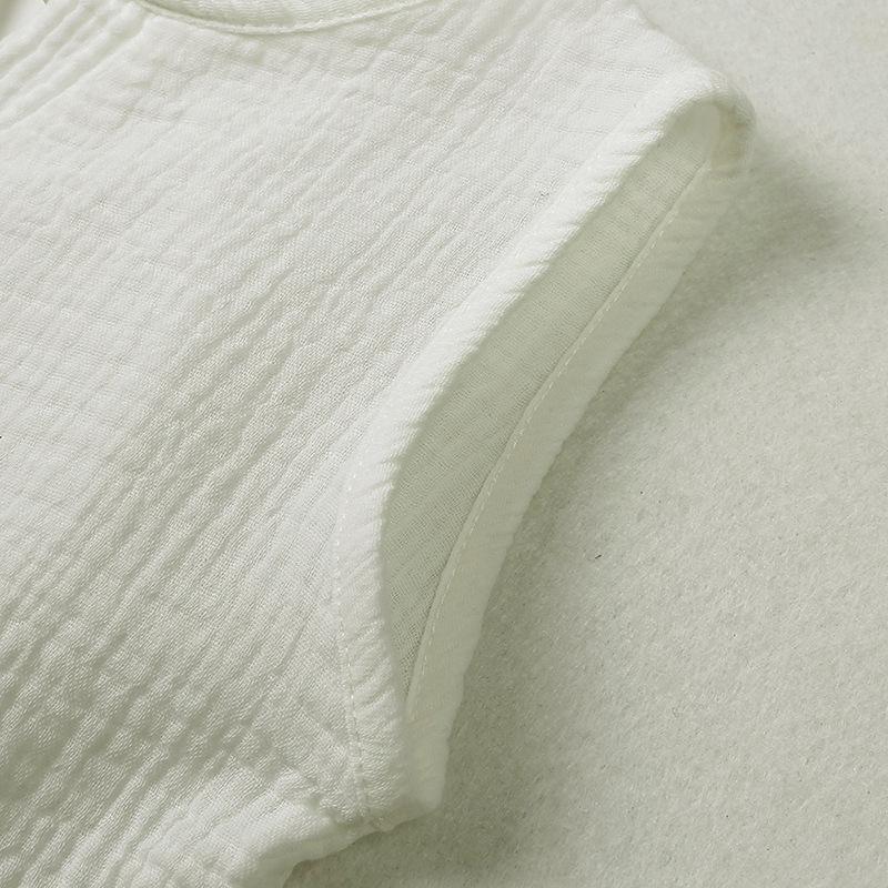 Kinderweste Koreanischer Stil Künstlerischer Stil Ärmellos Basisshirt für Jungen und Mädchen Einfarbiges Oberteil