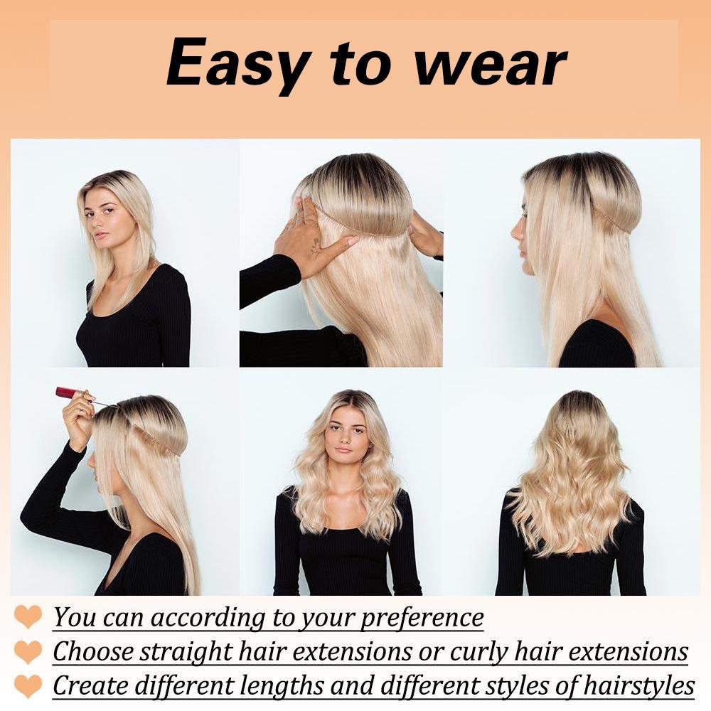 MISSQUEEN Păr Sintetic Lung Ondulat cu Fir Invizibil Fără Extensii cu Clips Păr Natural Secret Ascuns Piesă de Păr Falsă Extensii Pentru Femei Uz Zilnic