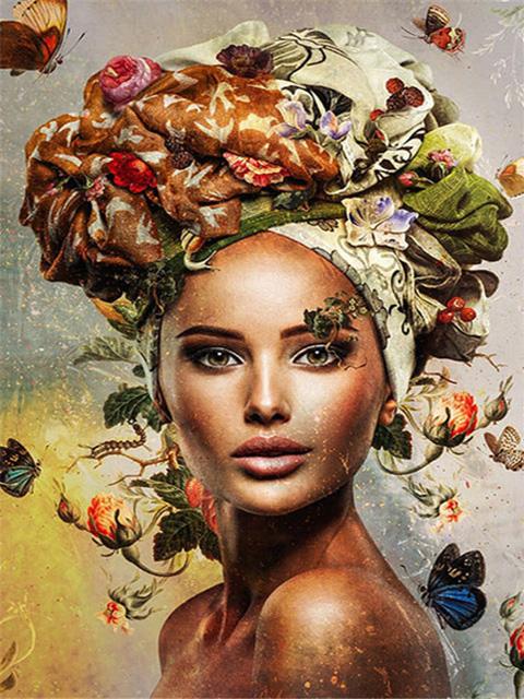 

5d полная алмазная живопись персонаж вышивка квадратная круглая дрель цветок бабочка модель мозаика вышивка крестом искусство хобби подарок Full Round 20x30CM