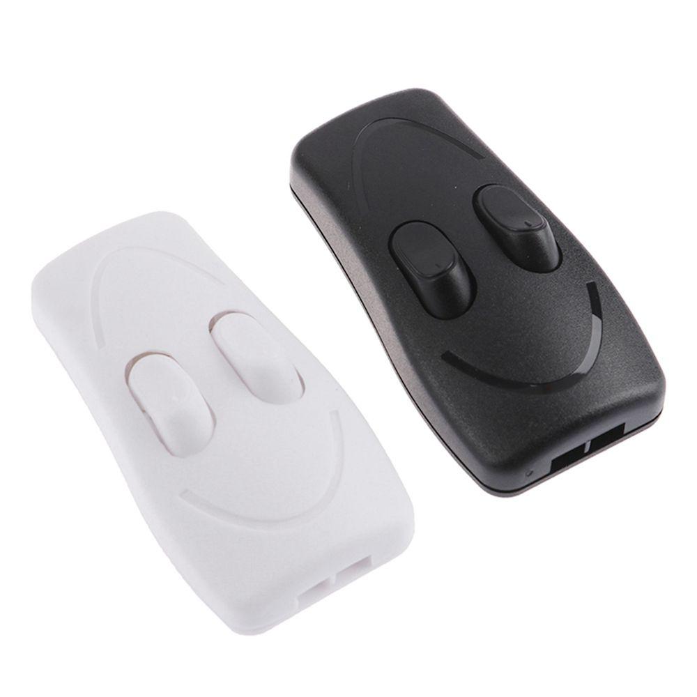 Black In Line Two-way Lamp Table Button Switches Power Switch Double Control Switch Dual Adaptor