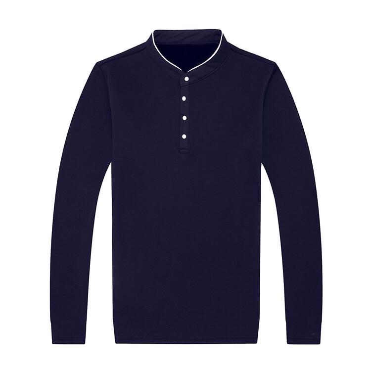 Polo Homme Uni Classique à Manches Longues en Coton - Tenue Business Casual Tendance pour Tous les Âges