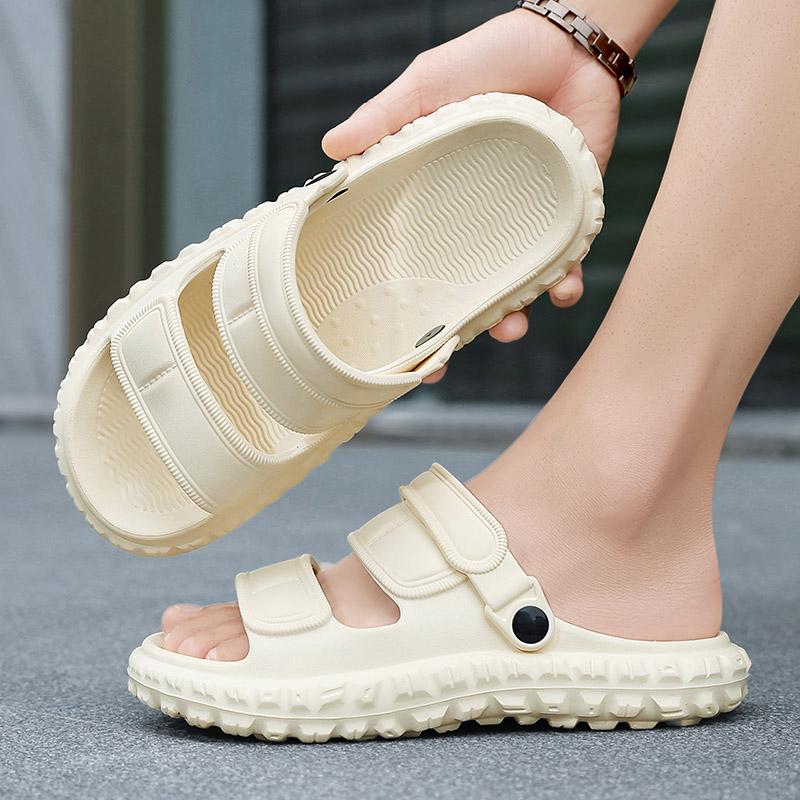 Ploché sandály Pánské sandály Domácí pantofle Plážové boty pro muže Protiskluzové Odolné proti opotřebení Vnitřní a venkovní Silná podrážka Unisex