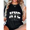 Oversized T Shirt Black Nyc New York City United States Of America Urban Streetwear Graphic Print Casual Wear For Women And Men
