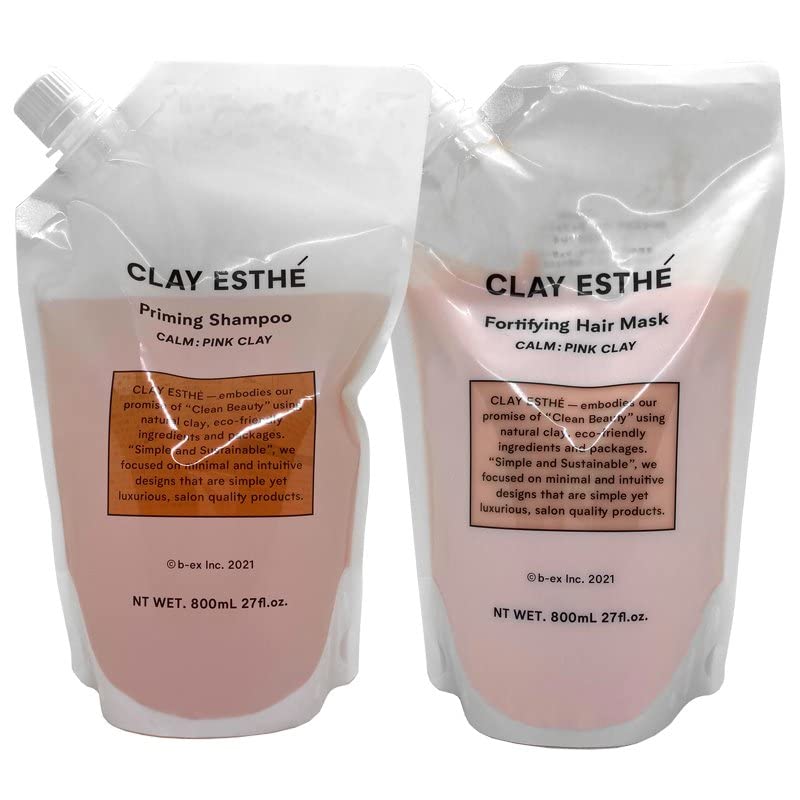 

Глина Esthe Priming Pink Shampoo 800 мл Маска Pink 800 г Сменный набор