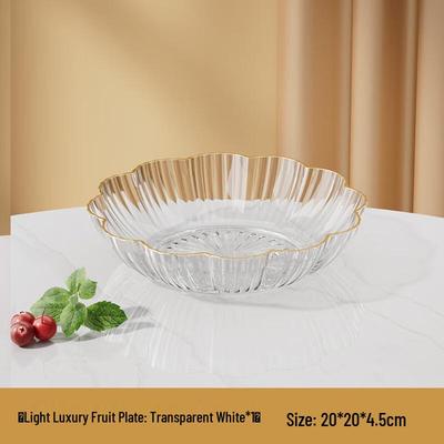 ZISIZ Transparent Plastic Fruit & Snack Plate