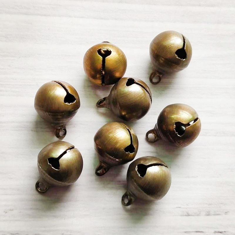 

6ММ-14ММ Світло-золоті дзвіночки Подарункова коробка для домашніх тварин: Круглі Дзвіночки для Котів та Собак 6mm