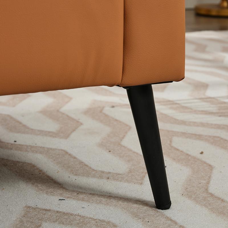 Sofa mit kratzfester Kunstlederhülle, Nordic-Retro, als Einzelsitz-Freizeitsessel für Wohnzimmer, Balkon oder Schlafzimmer
