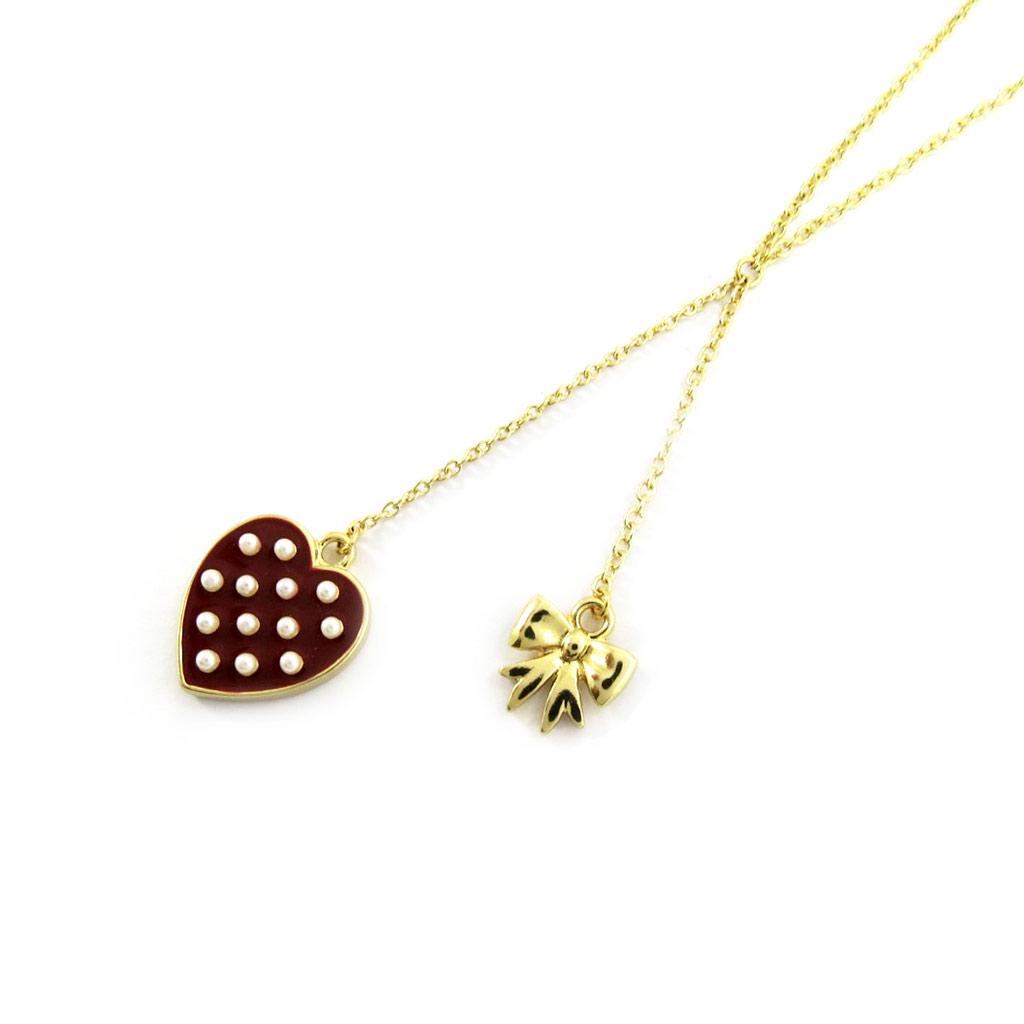 Les Trésors De Lily [L5619] - Collier 'Love' marron doré