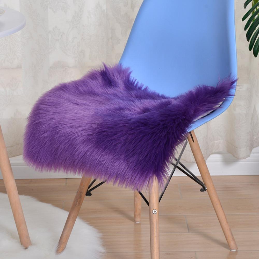 Home Decor Non Slip Plush Seat Pads Square Thickened Plush Cushion Breathable Warm Chair Pad Home