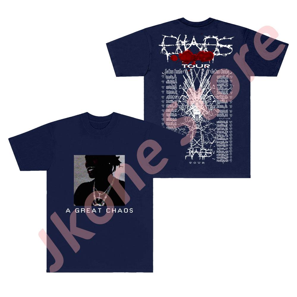 

Ken Carson Chaos Tour 2024 Merch TShirts Women Unisex Fashion Casual HipHop Style Short Sleeve Tee 4XL
