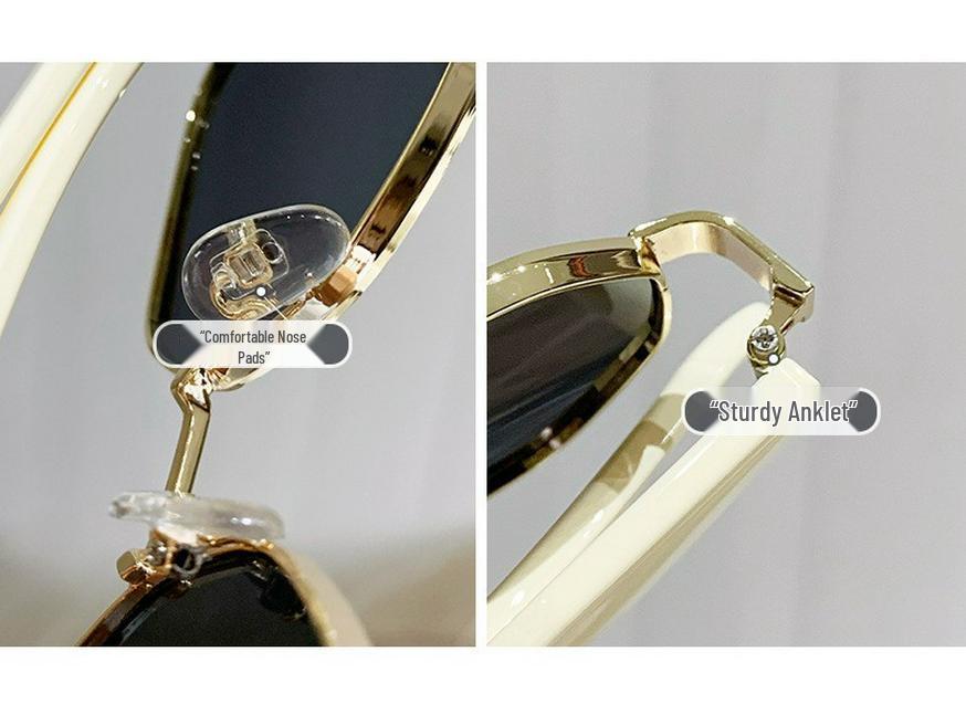 Polygon Metal Sunglasses: High-End, Versatile Retro Square Frame for European & American Street Style Fashion