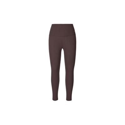 Zenvy Series Solid Color Quick-Dry High-Waist Cropped Leggings Women Bottoms Brown DQ6016-227