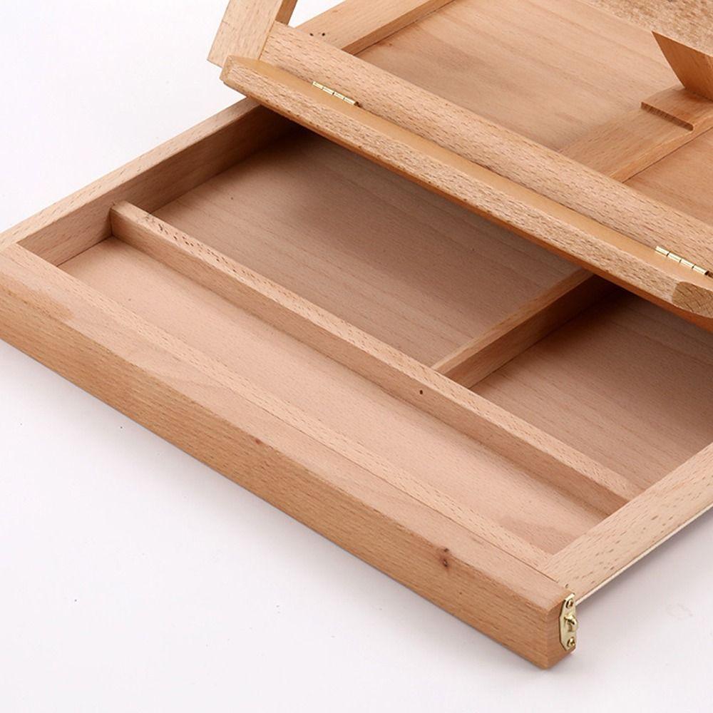 Beech Wood Portable Wooden Table Easel Multifunction Oil Paint Easel Folding Easel  For Artists