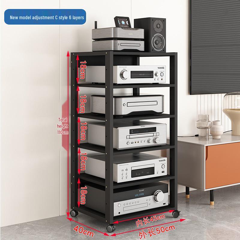 Mixer Audio Mobil și Suport Amplificator cu Tuburi - Dulap Raft de Depozitare pentru Home Theater