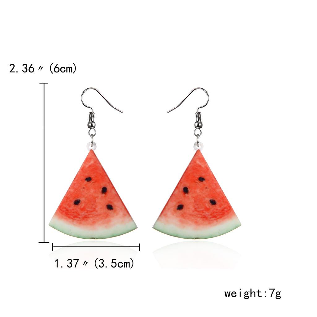 New Cute Fruit Lady Earrings Strawberry Pineapple Tomato Kiwi Orange Cucumber Watermelon Apple Girls Fruit Dainty Earrings