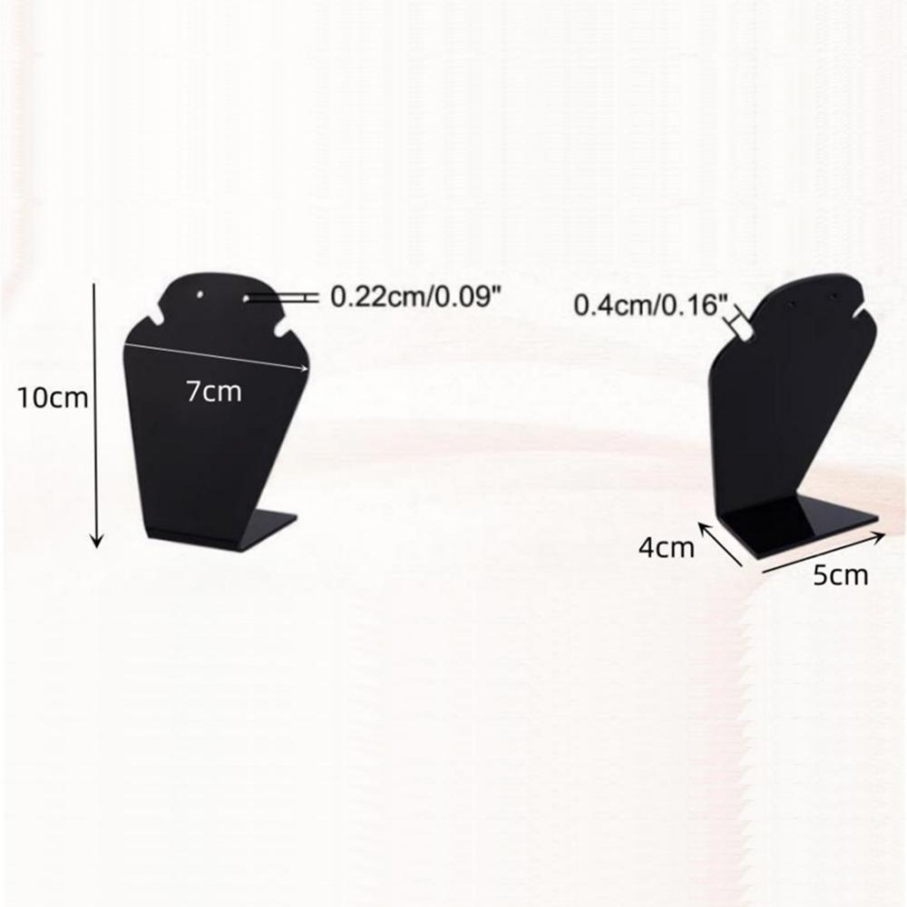 3 Stück Schwarzer Acryl Schmuck Halskette & Ohrring Präsentationsbüste Ständer Für Zuhause Schrank