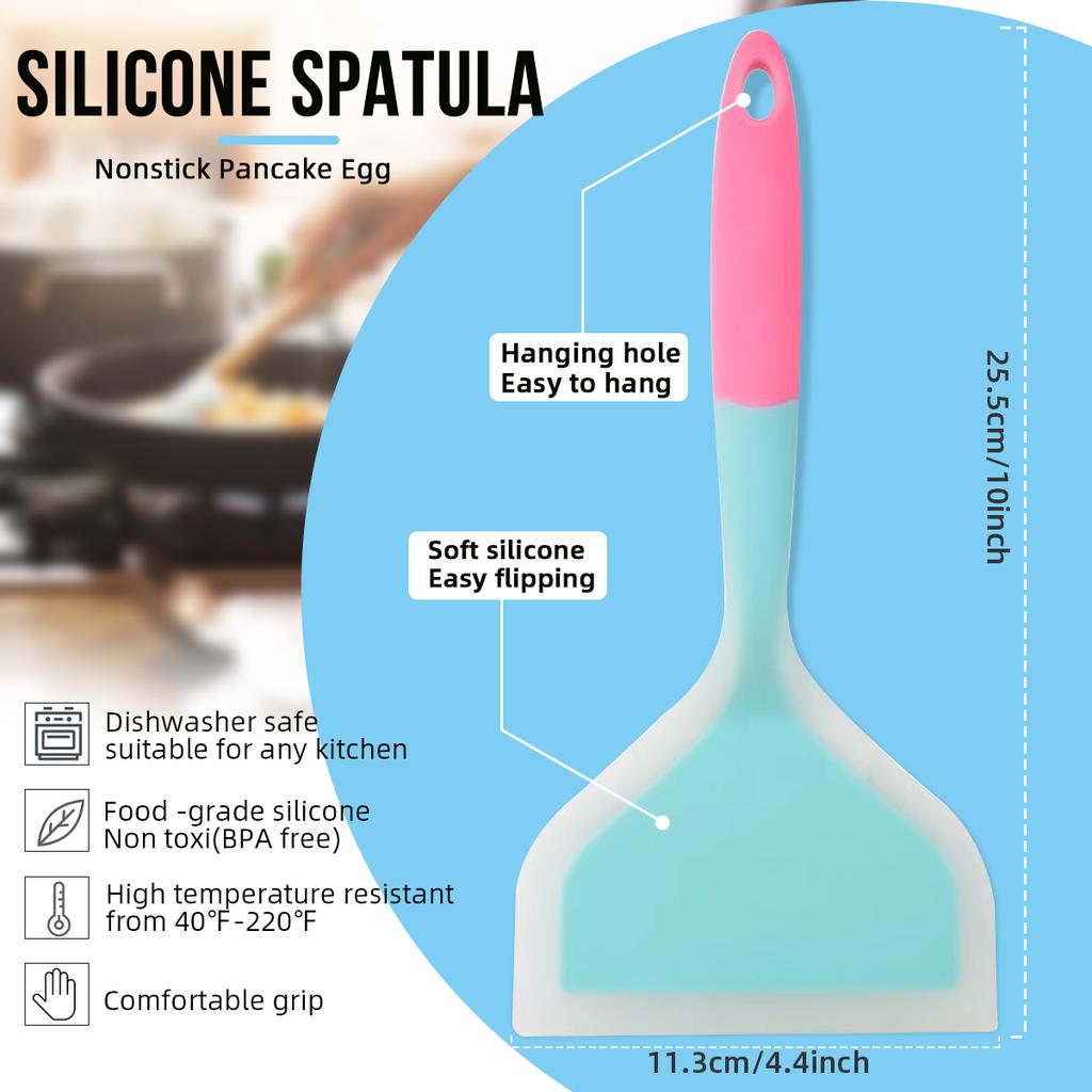 Silikon Spatula Pişirme Gereçleri Sığır Eti Yumurta Mutfak Kazıyıcı Geniş Pizza Pişirme Gereçleri Kürek Yapışmaz Spatula Renk Rastgele