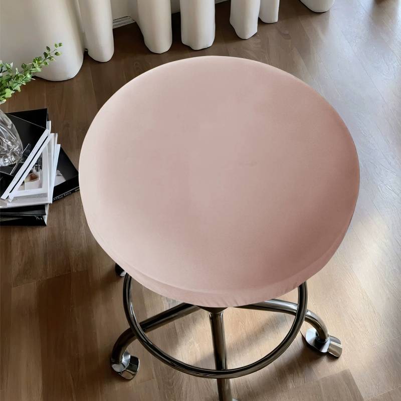 Modern Polyester Waterproof Round Stool Cover For Home Bar And Kitchen Decor