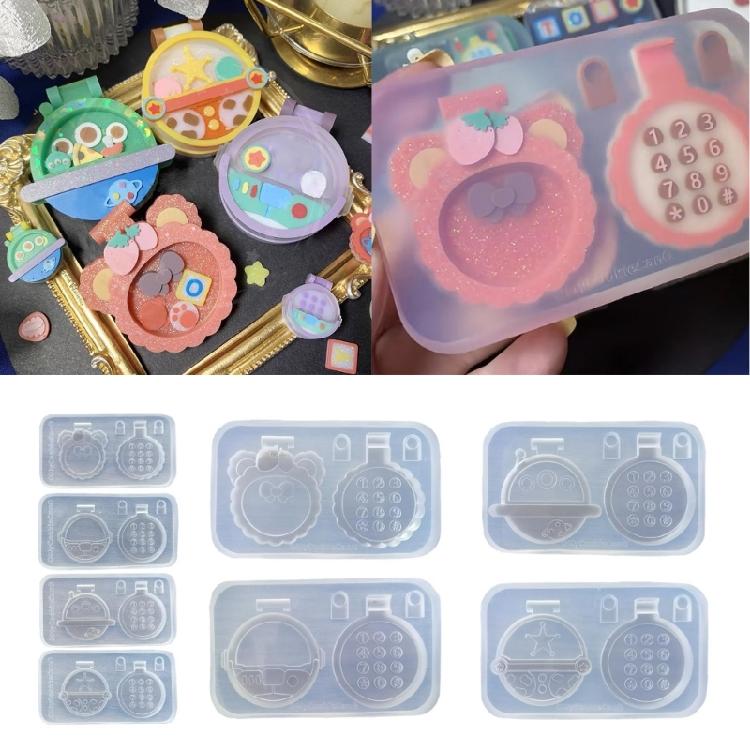 Resin Shaker Mold,Reusable Cute Silicone Quicksand Mould for DIY Crafts Making