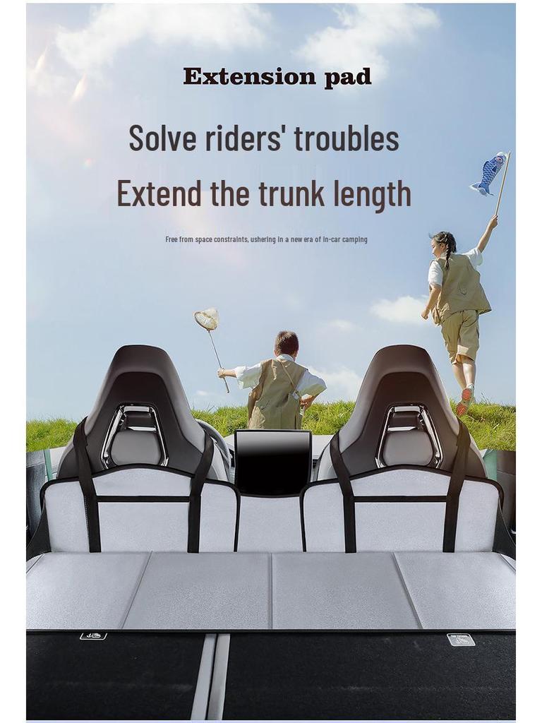 SUV Rear Seat Sleeping Pad - Foldable Car Headrest Extension for Camping & Travel