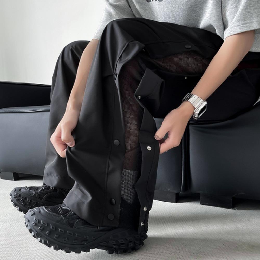 

Sweatpants Sport Pants Men High Waist Drawstring Trousers Leisure Hiphop Trousers Spring Autumn XXXL чорний