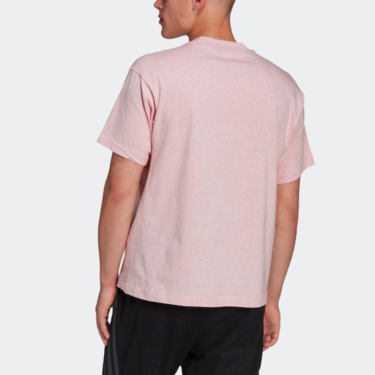 Adidas Drop Shoulder Sleeve T Shirt Unisex Pink H65778