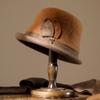 Woolen Fisherman's Hat, Women's Autumn and Winter Warm Fashion Top Hat Temperament, Mother Shows Washbasin Hat