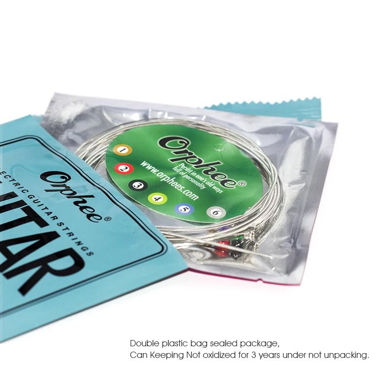 Orphee RX Guitar Strings 6 Stings Medium Carbon Steel Hexagonal Core Austenitic Alloy Wound Guitarra Electric Guitar Accessory